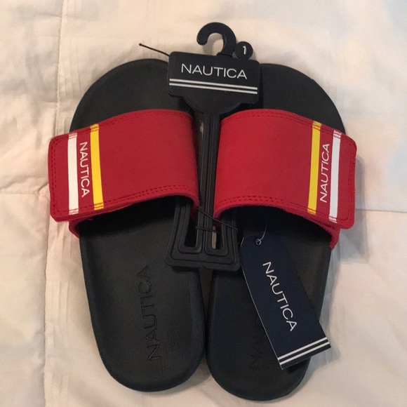 NWT Nautica Cecil Youth Slip-on Sandals, Sz 1 - Picture 3 of 6